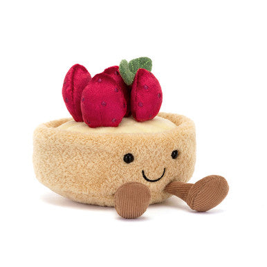 Jellycat Cozy Plush Amuseables Fleurette Tarte Aux Fraises