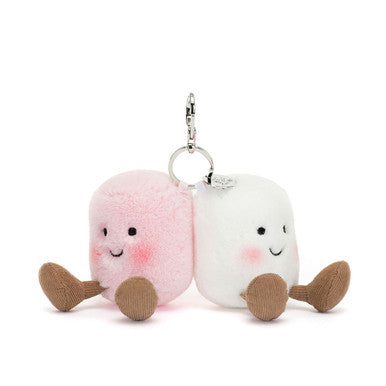Jellycat Cozy Plush Amuseables Pair of Marshmallows Bag Charm
