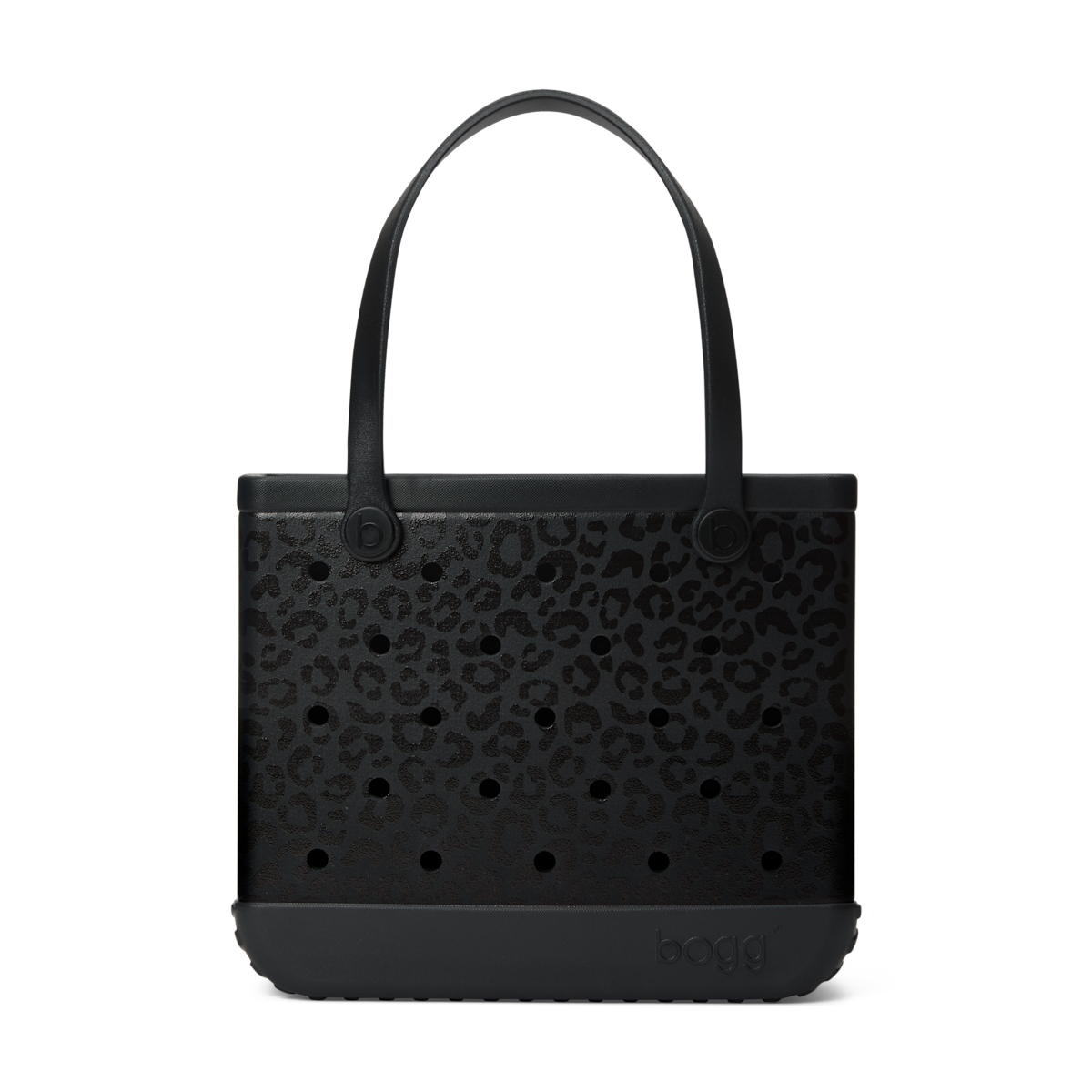 Medium Washable Tote Bag Onyx Leopard for Poolside Essentials