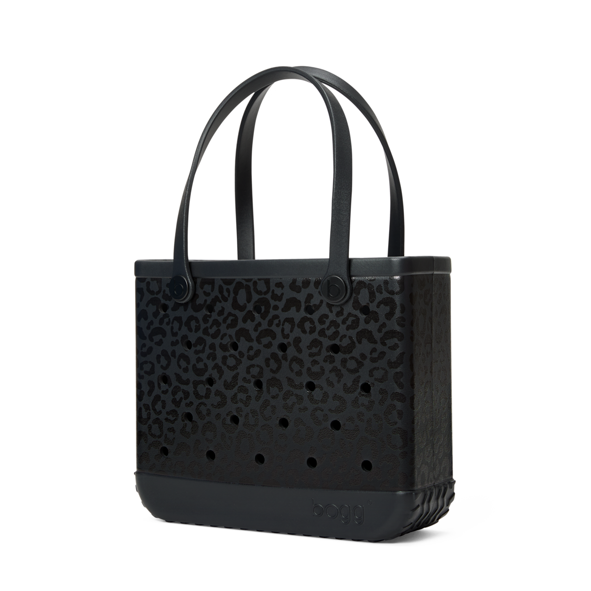 Medium Washable Tote Bag Onyx Leopard for Poolside Essentials