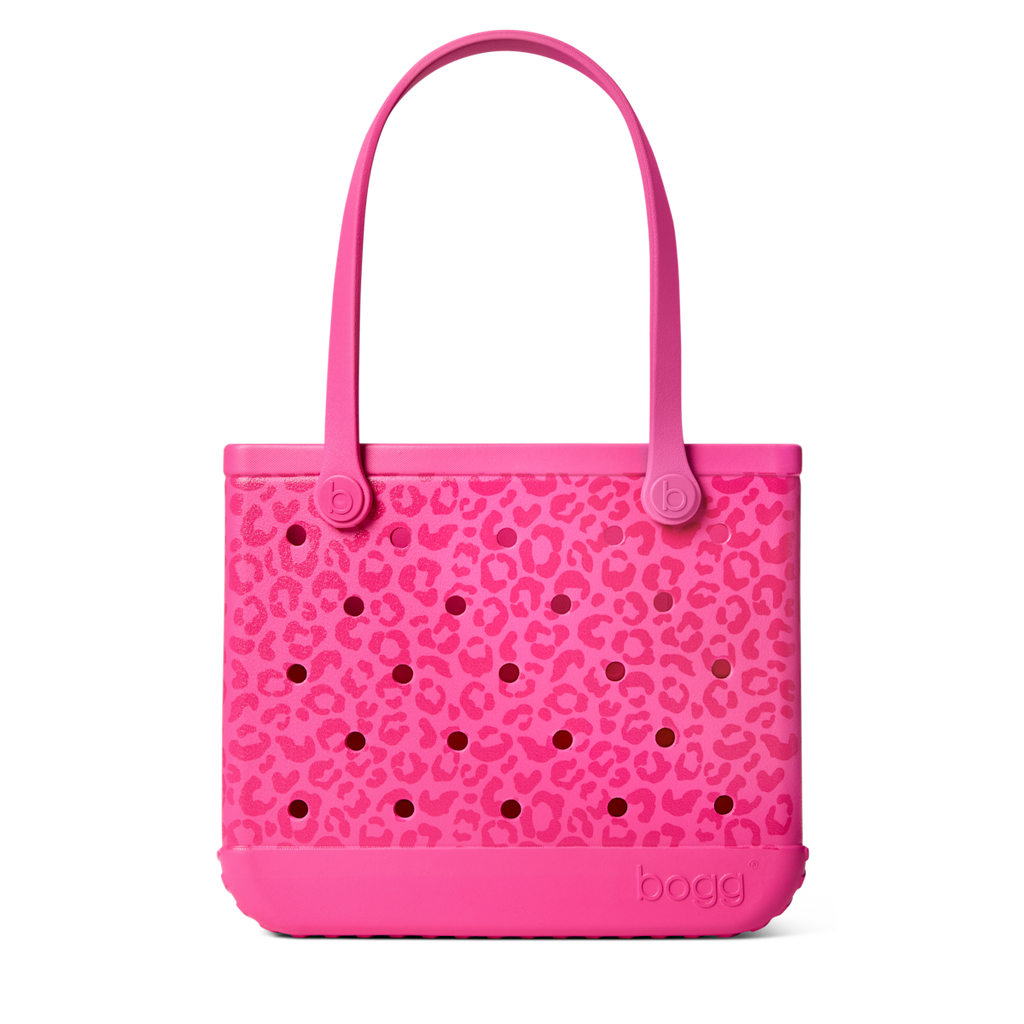 Medium Washable Tote Bag Purrr-fectly Pink Leopard for Poolside Essentials