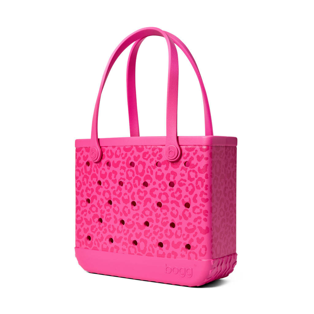 Medium Washable Tote Bag Purrr-fectly Pink Leopard for Poolside Essentials