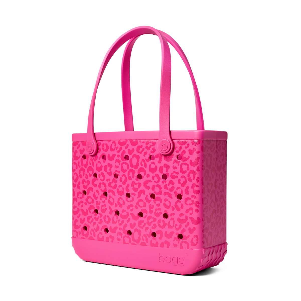 Medium Washable Tote Bag Purrr-fectly Pink Leopard for Poolside Essentials