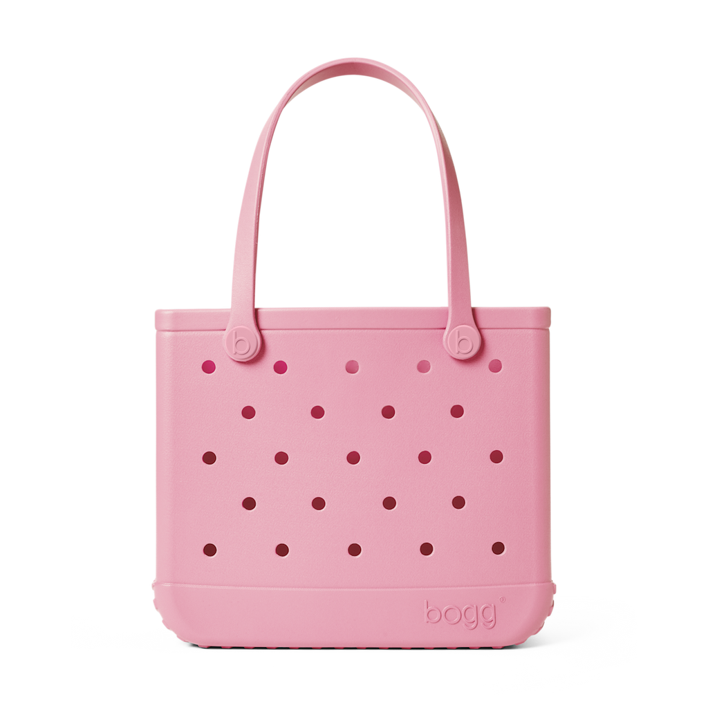 Medium Washable Tote Bag Blowing Pink Bubbles for Poolside Essentials