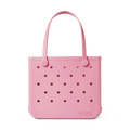 Medium Washable Tote Bag Blowing Pink Bubbles for Poolside Essentials