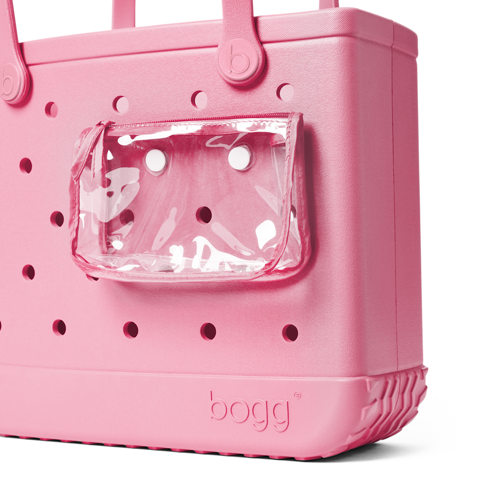 Medium Washable Tote Bag Blowing Pink Bubbles for Poolside Essentials