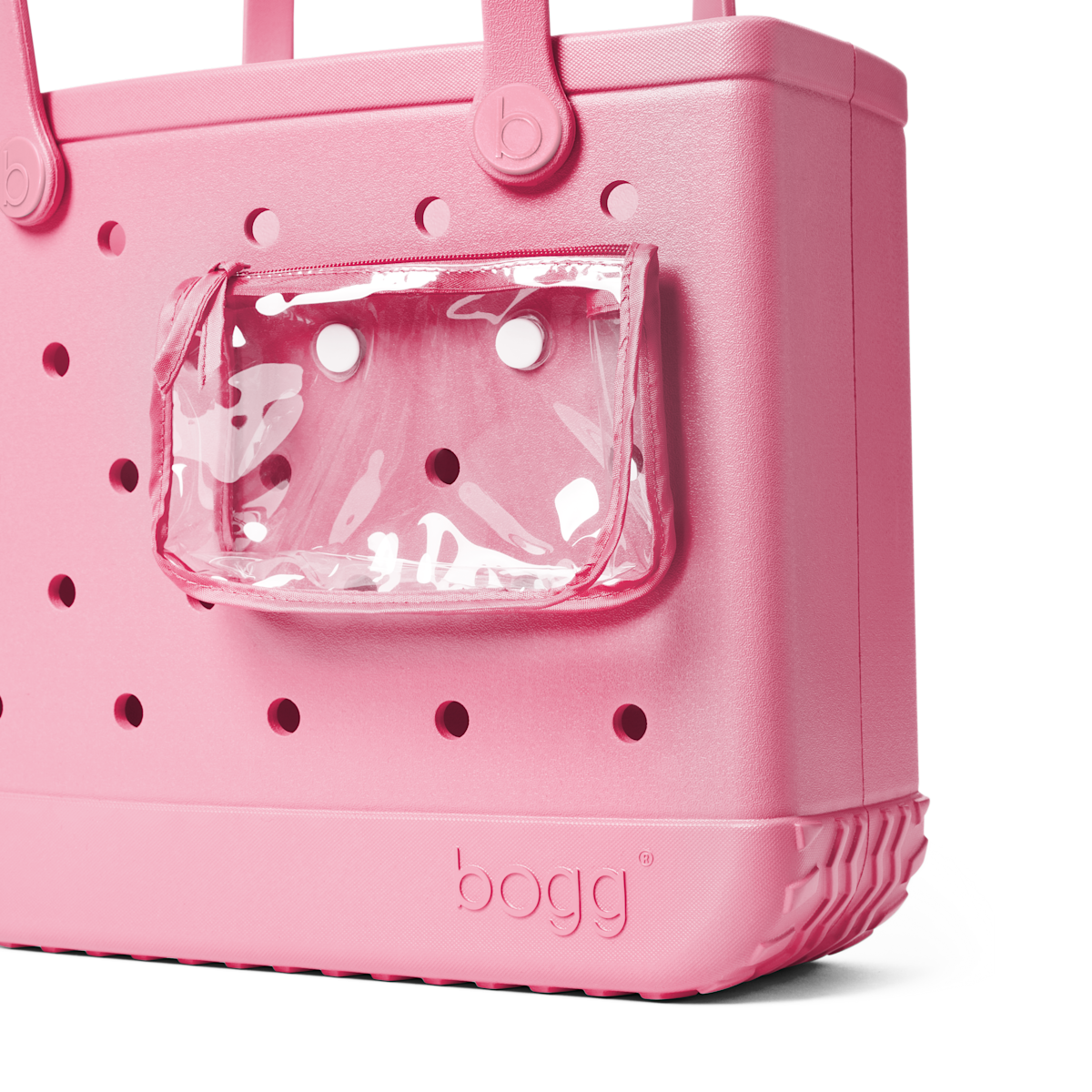Medium Washable Tote Bag Blowing Pink Bubbles for Poolside Essentials