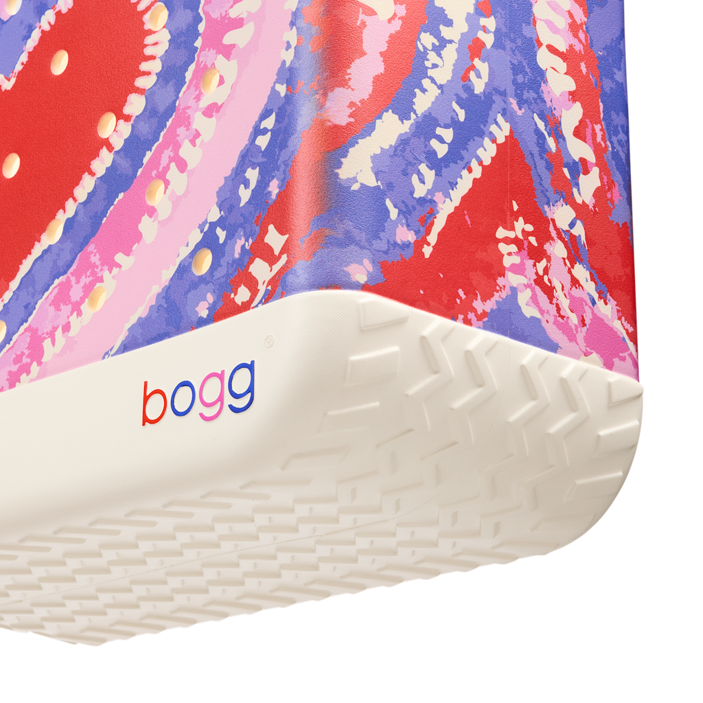 Large Washable Tote Bag Dye-licious Heart Buoy Red for Poolside Essentials