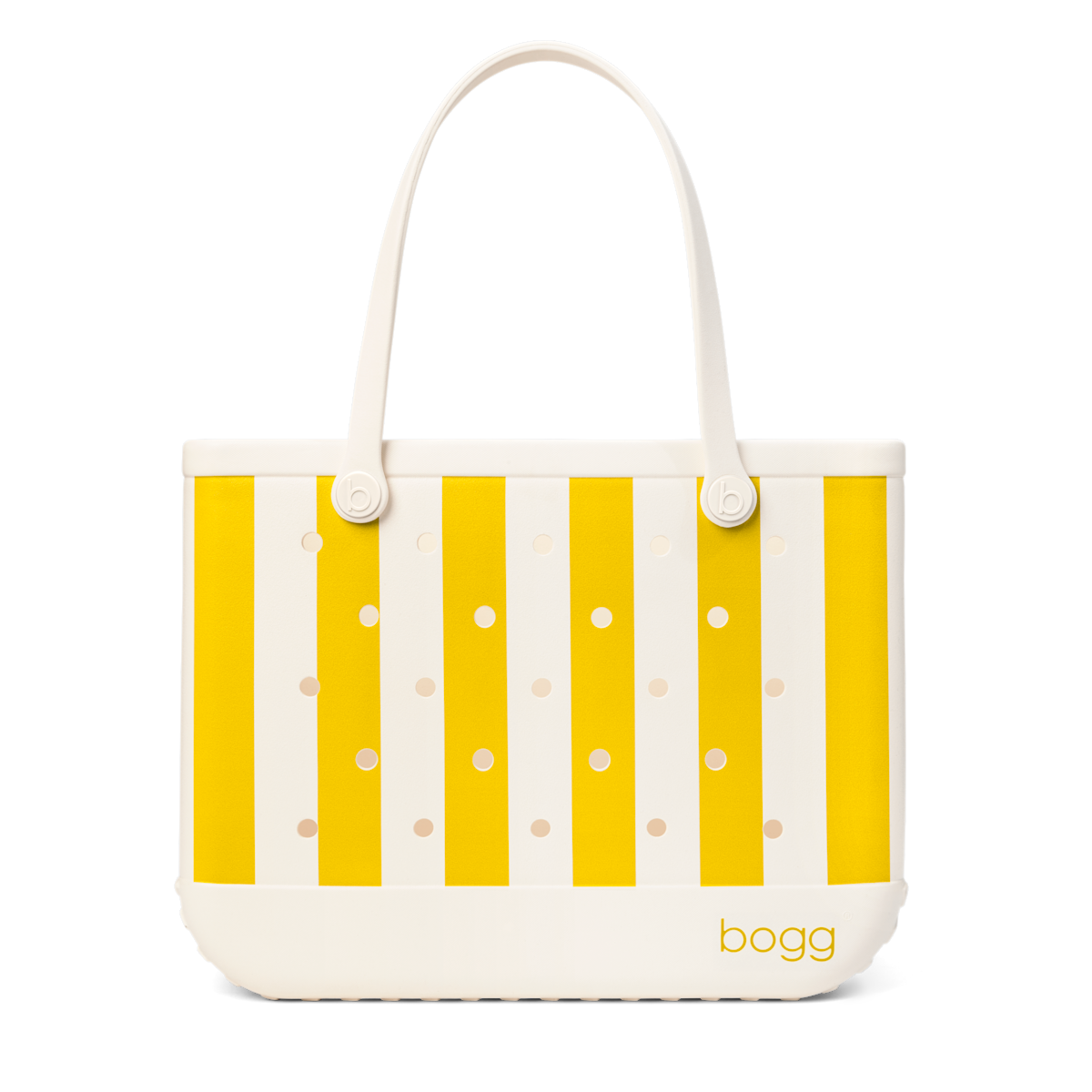 Large Washable Tote Bag Limoncello Yellow Stripe for Poolside Essentials