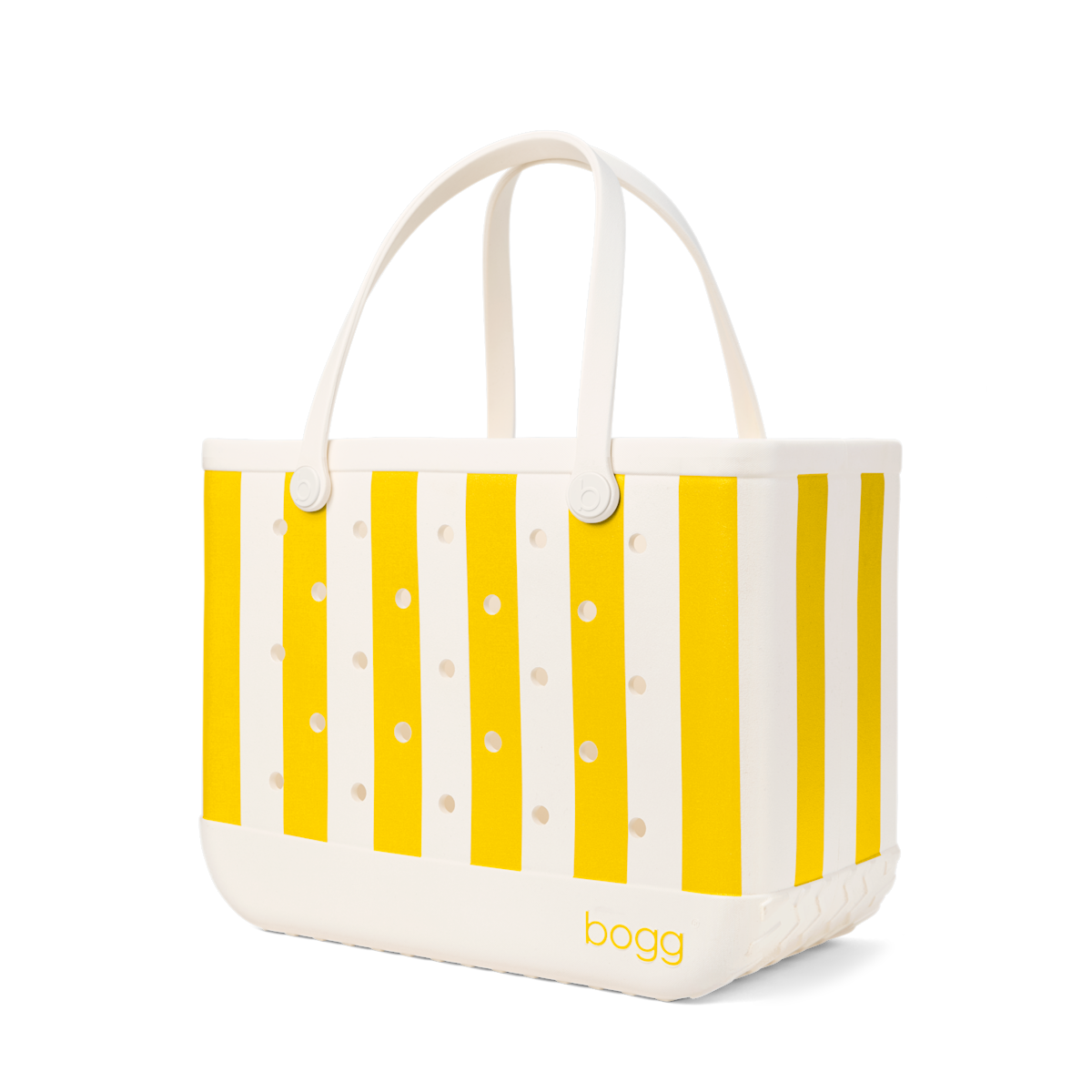 Large Washable Tote Bag Limoncello Yellow Stripe for Poolside Essentials