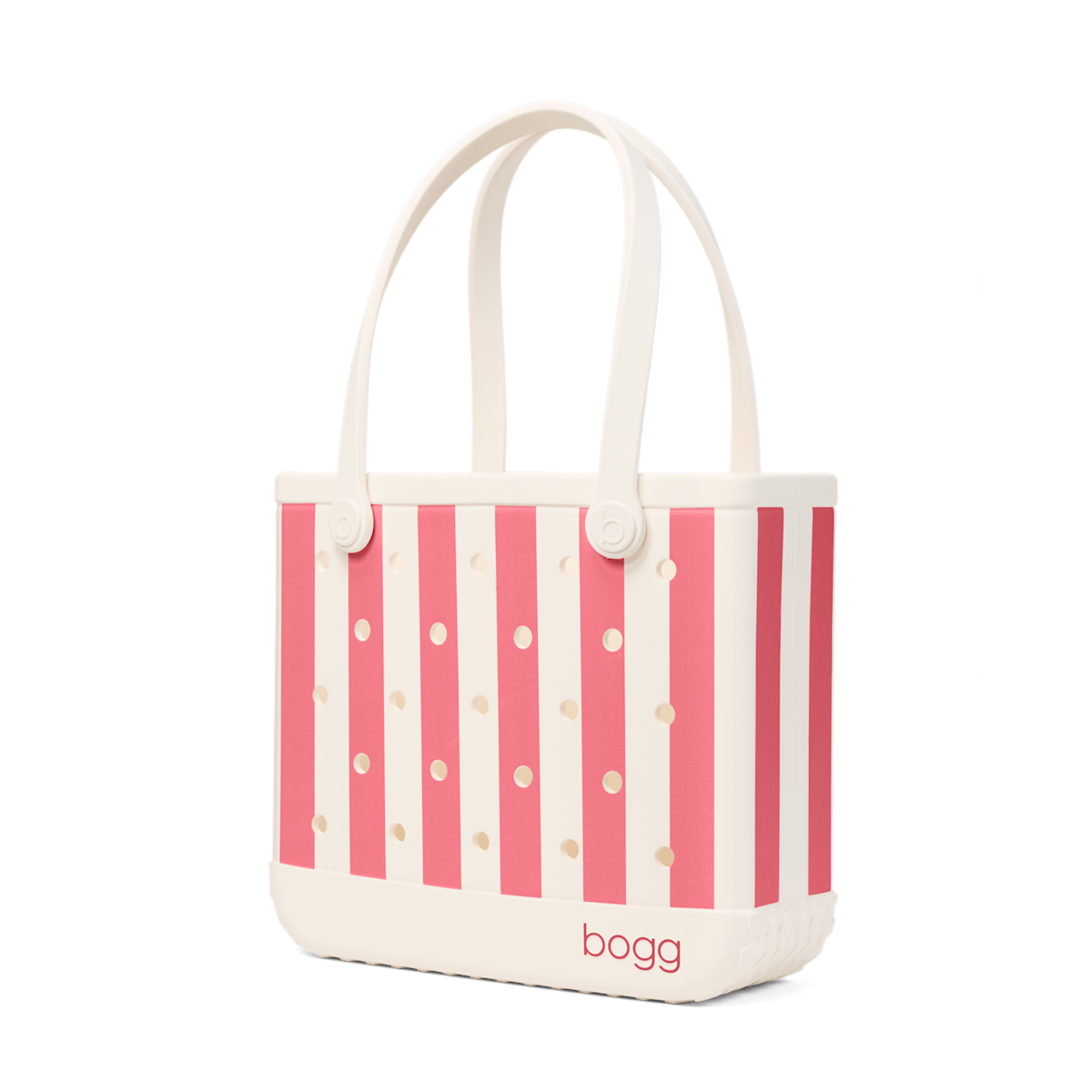 Medium Washable Tote Bag Capri Coral Stripe for Poolside Essentials