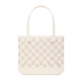 Medium Washable Tote Bag Checkered Coconut/Mushroom for Poolside Essentials
