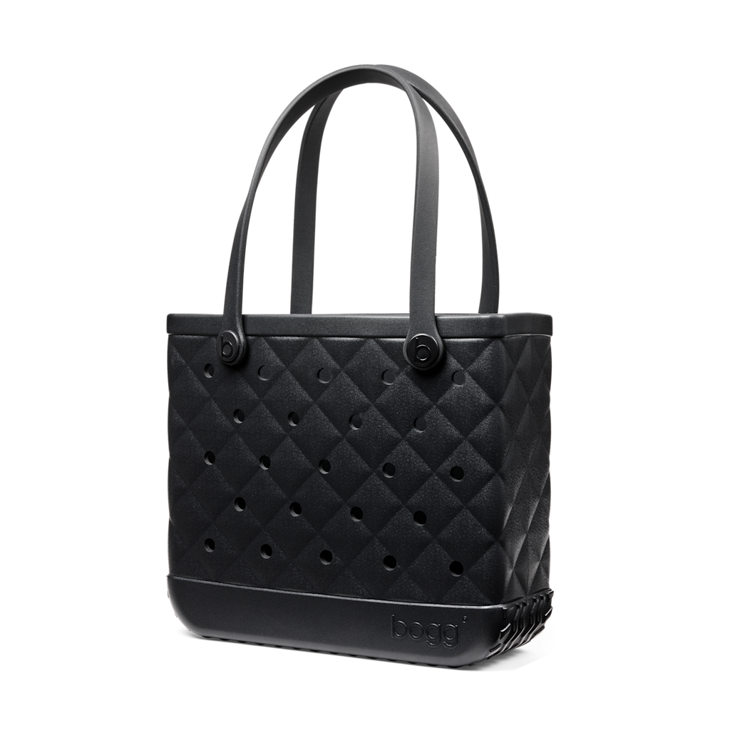 Medium Washable Tote Bag Quilted LBD Black for Poolside Essentials
