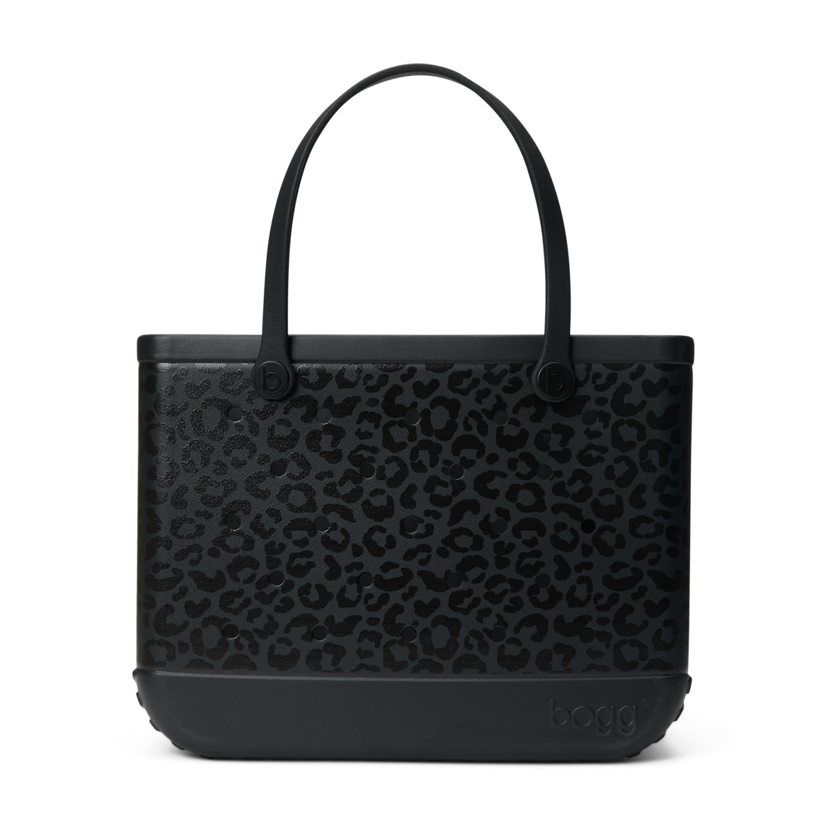 Large Washable Tote Bag Onyx Leopard for Poolside Essentials