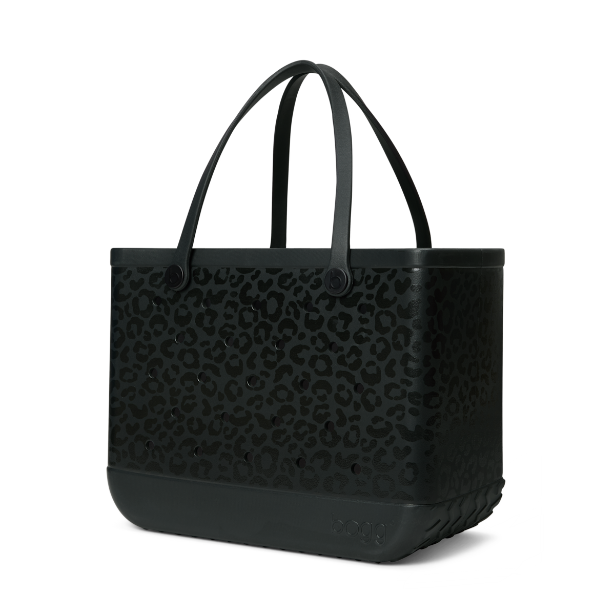 Large Washable Tote Bag Onyx Leopard for Poolside Essentials