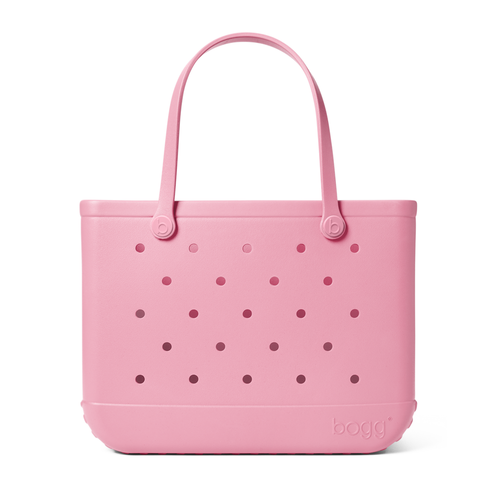 Large Washable Tote Bag Blowing Pink Bubbles for Poolside Essentials