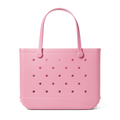 Large Washable Tote Bag Blowing Pink Bubbles for Poolside Essentials