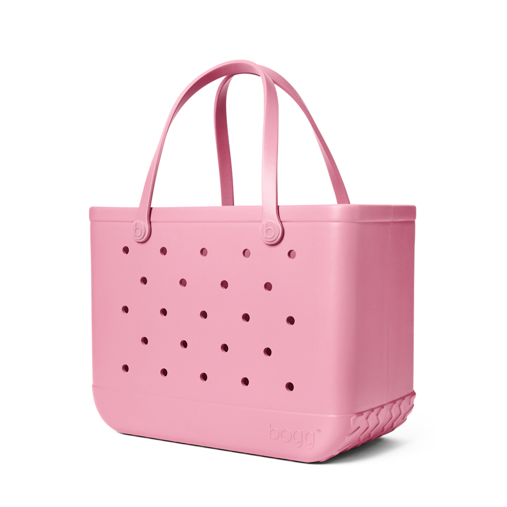 Large Washable Tote Bag Blowing Pink Bubbles for Poolside Essentials