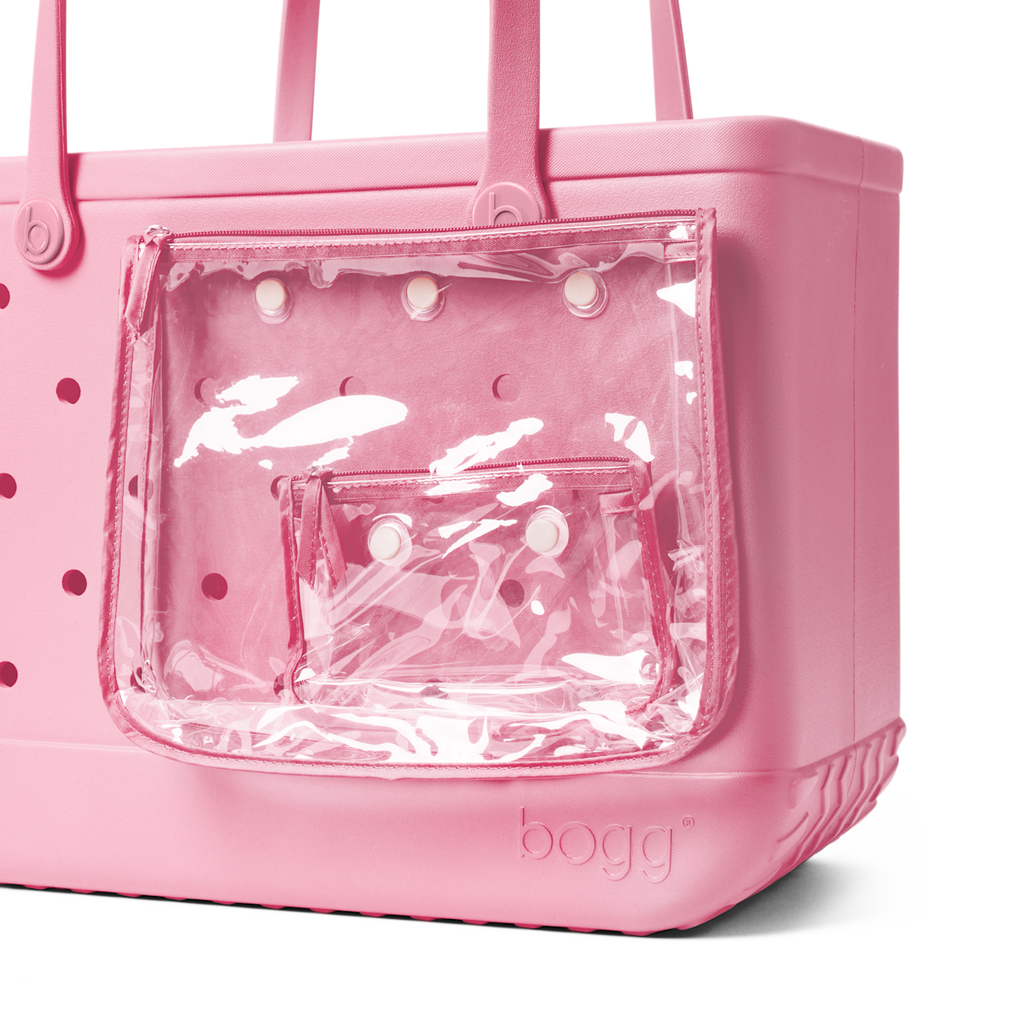 Large Washable Tote Bag Blowing Pink Bubbles for Poolside Essentials