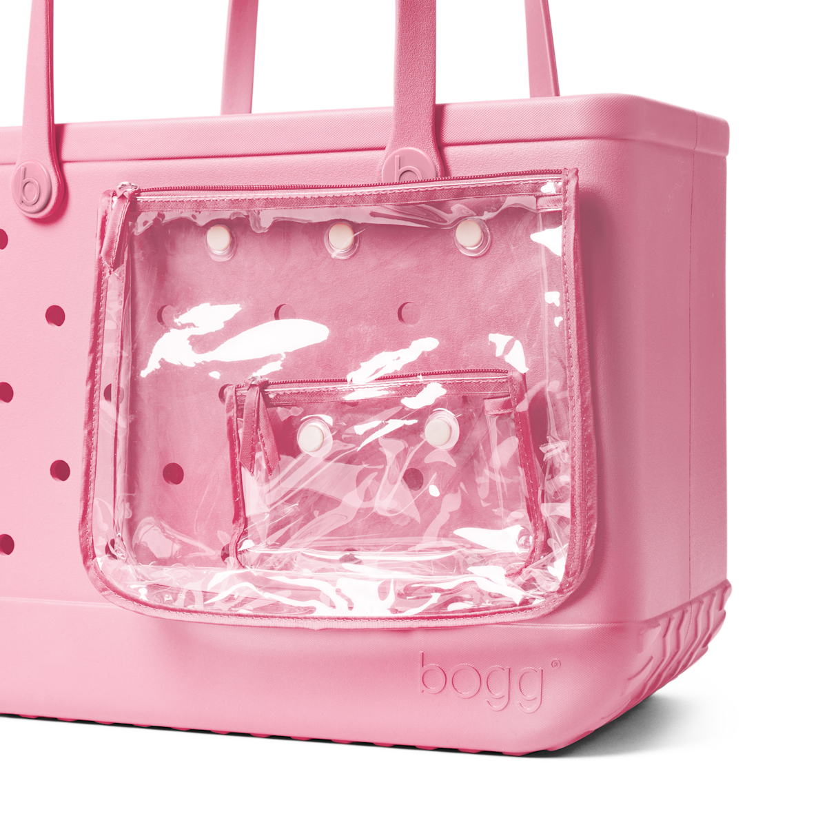Large Washable Tote Bag Blowing Pink Bubbles for Poolside Essentials