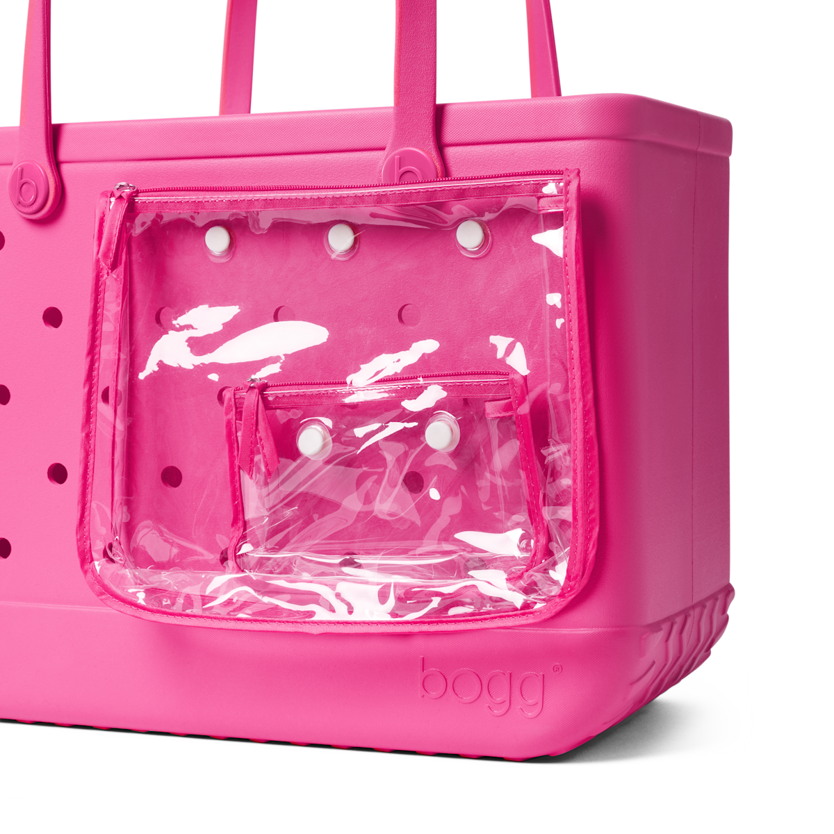 Large Washable Tote Bag Haute Pink for Poolside Essentials